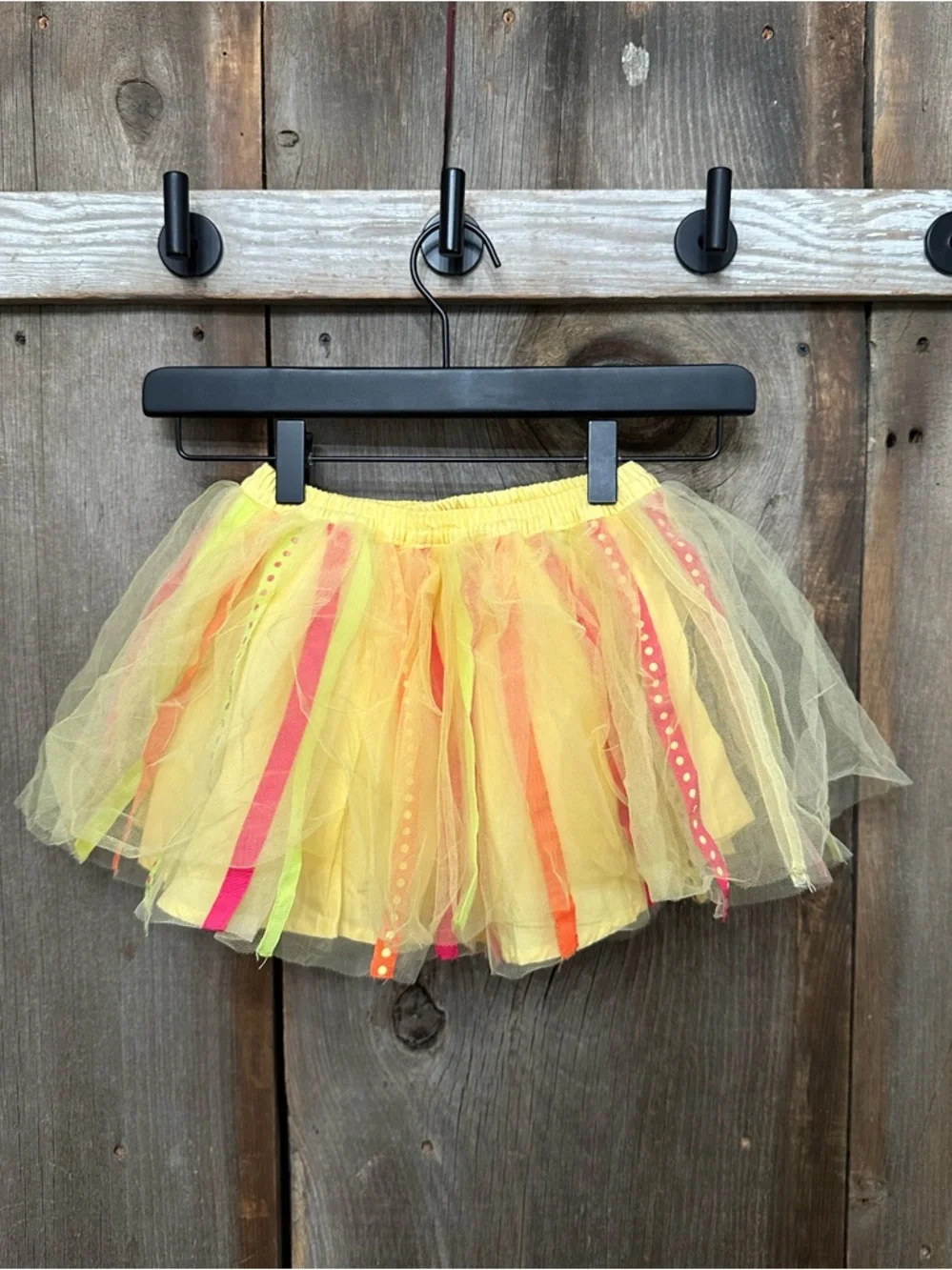 2009 Gymboree Tulle Ribbon Layered Skirt in Yellow Size 3T